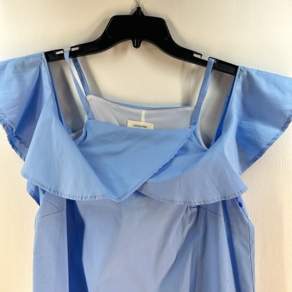 Adrienne Cotton Skinny Strap Ruffled Mini Dress, S - Picture 2 of 9